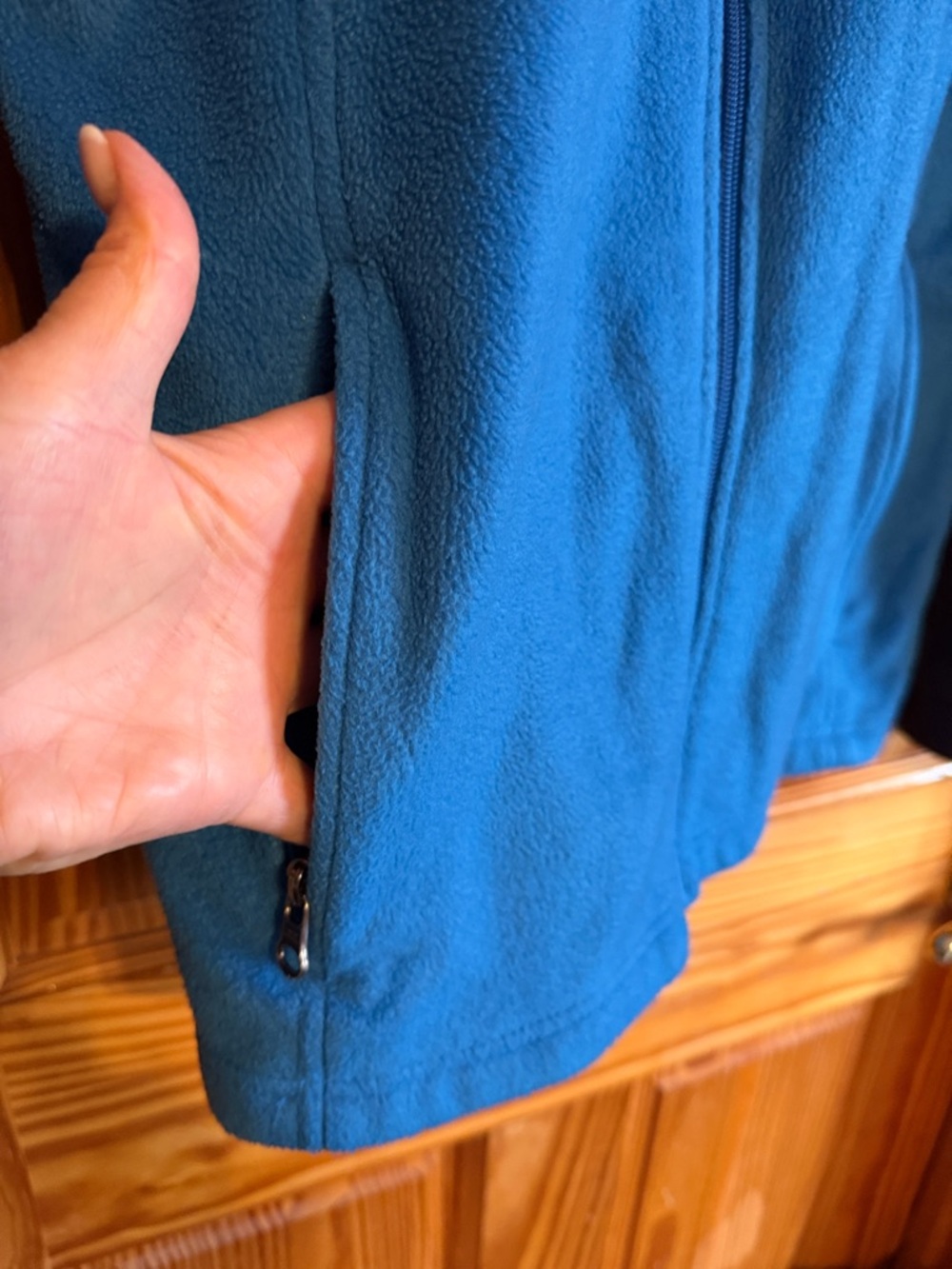 Columbia Navy and Bright Blue Full-Zip Fleece Jacket - Picture 5 of 7